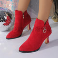 Plus-size Fashionable Casual Pointed-toe Chunky-heel High Boots