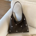 Five-Pointed Star Embroidered Commuter Shoulder Fashion Tote Bag For Women