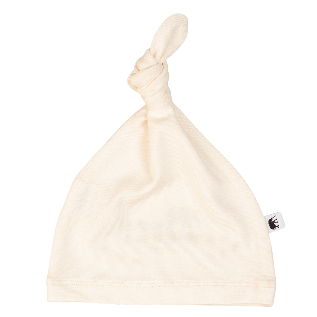 Gorro de bambú para bebé - CREMA
