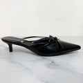 Autumn Womens Shoes With A Shallow Closed Toe And A Green Bow