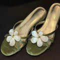 French Fairy style Floral Strappy Open toe Slides