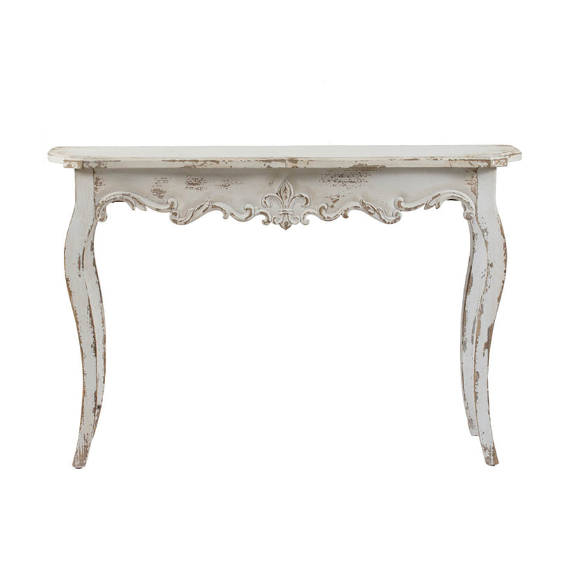 46" X 16.5" X 30" Slimline Whitewash Console Table, for Hallway Living Room Bedroom