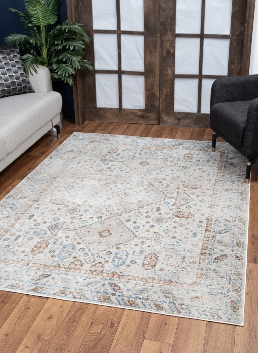 Noble GC_GEN7002 Ivory 2 Ft. X 3 Ft. Area Rug