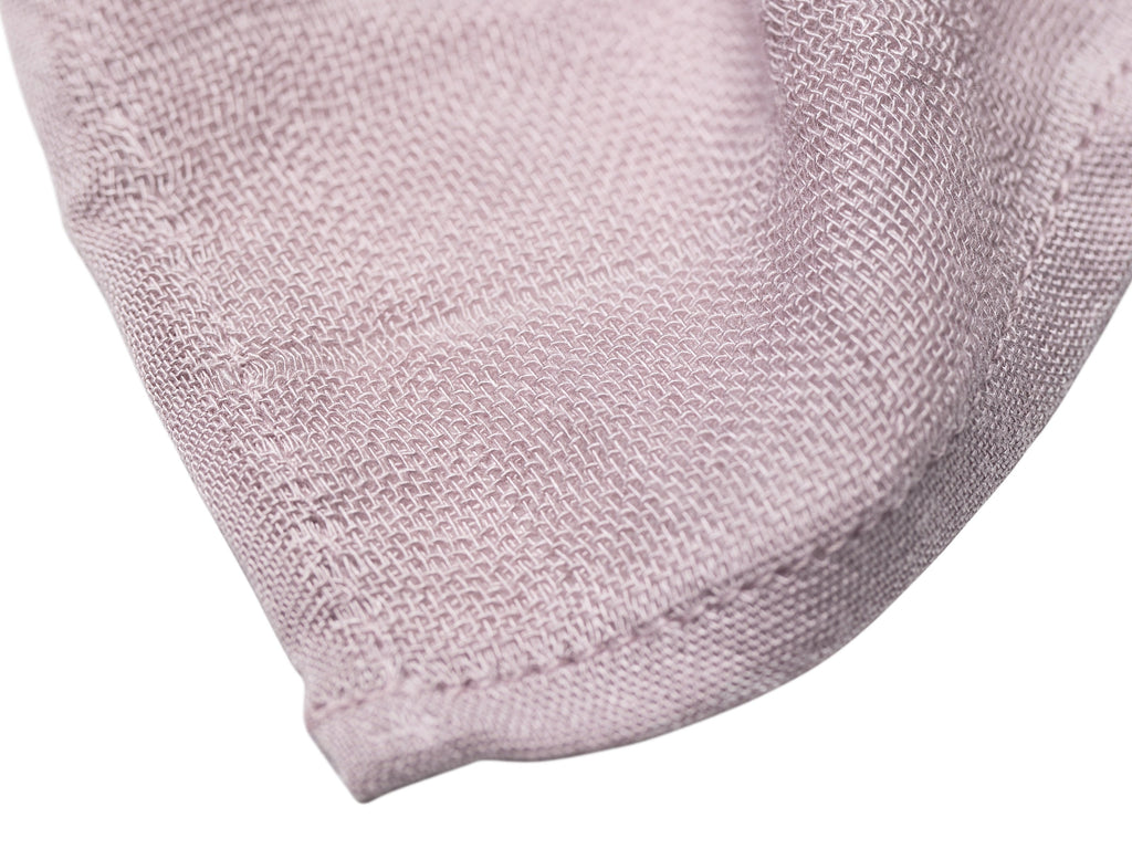 Manta de muselina rosa / blanca