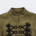 Stylish And Versatile Suede-Texture Jacket With Knot Detail