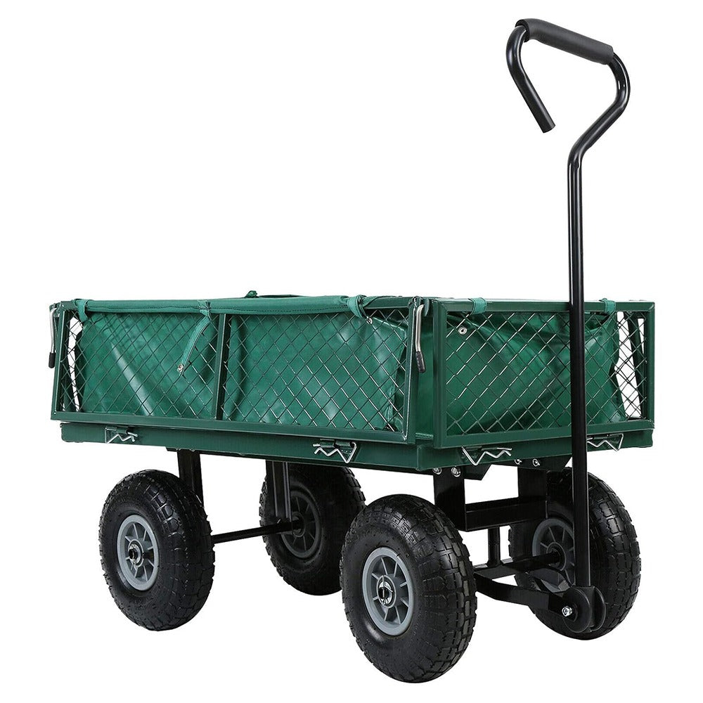 Metalowy wózek ogrodowy o ładowności 300 kg