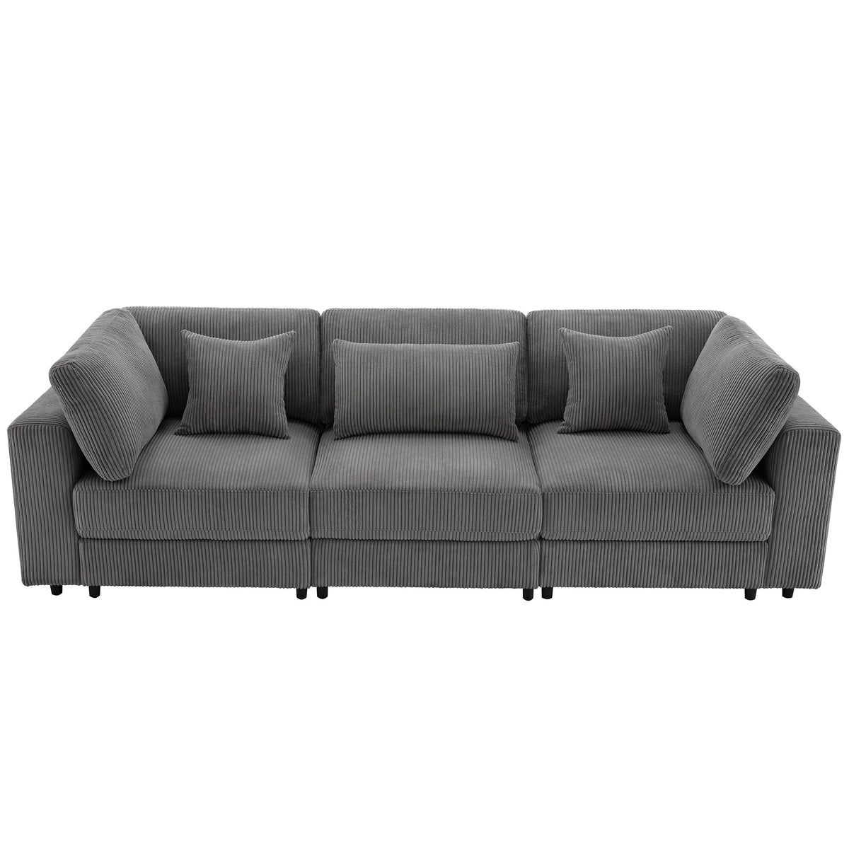 105'' 3 Seater Sofa With Removable Back Cushions and 5 Pillows , for Living Room, Apartment, Spacious Space