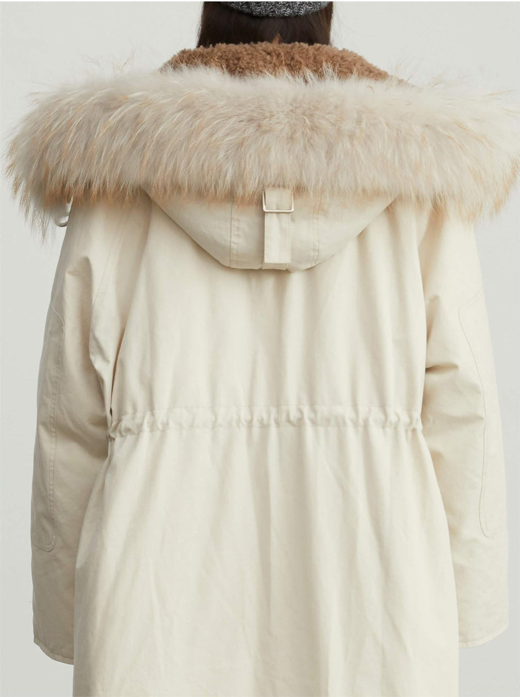 Fireladyfur Women’s Hooded Down Raccoon Fur Collar Parka Cold Weather“Manchester City Old Story”