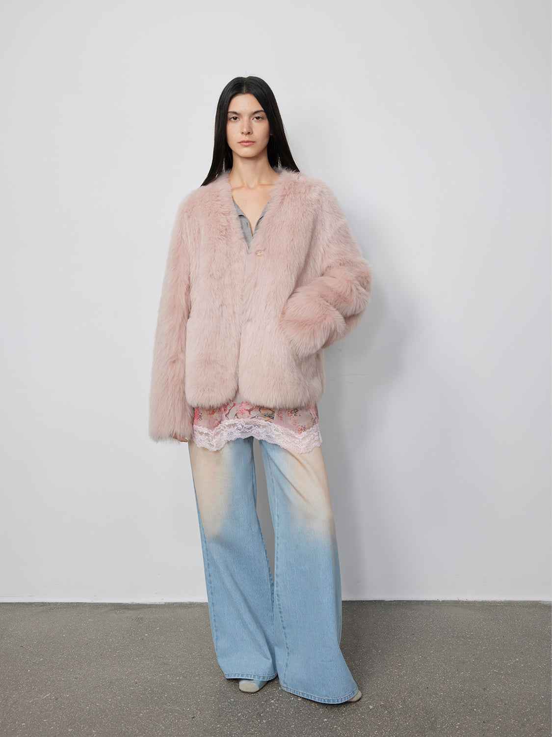 Fireladyfur Women's Pink Tuscan Sheepskin Coat“Babylon Phantom Nights”