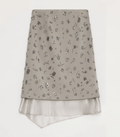 "Flowers and Her" Irregular Hand-Embroidered Sequin Skirt