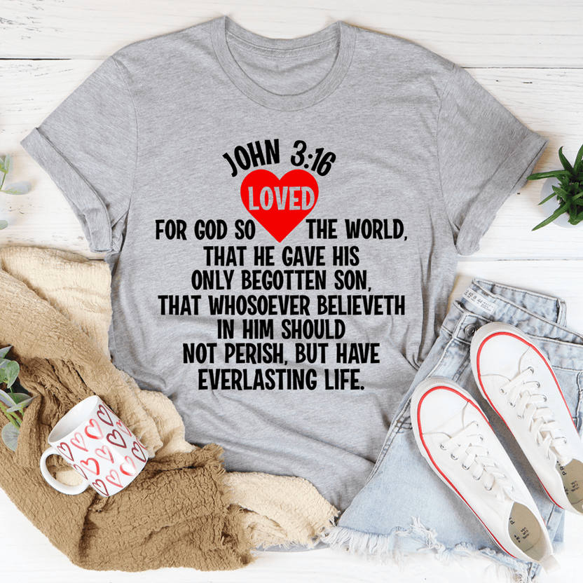 Camiseta "Porque de tal manera amó Dios al mundo"