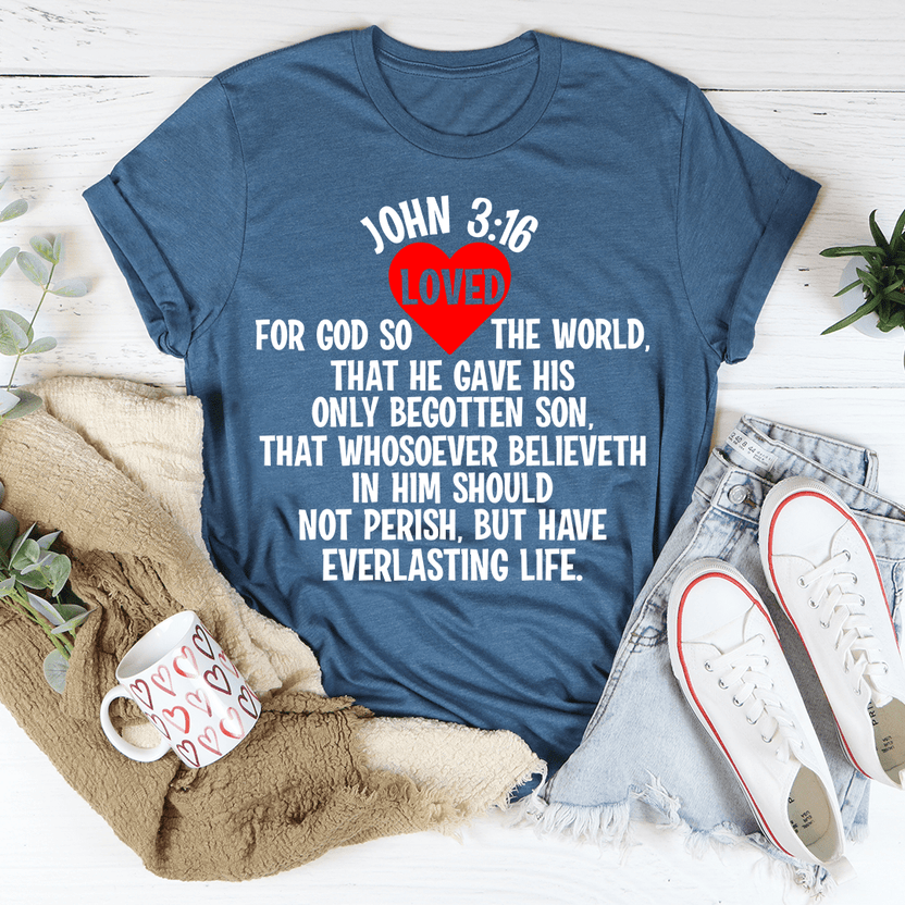 Camiseta "Porque de tal manera amó Dios al mundo"