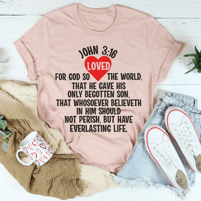 Camiseta "Porque de tal manera amó Dios al mundo"