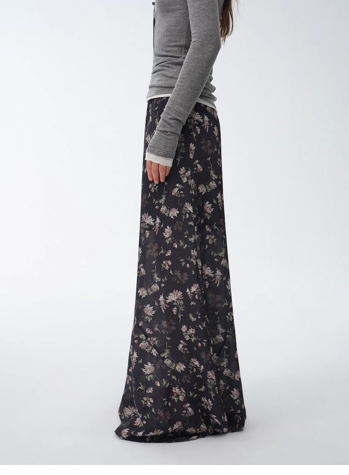 Falda recta drapeada con estampado vintage "Gallery Dusse"