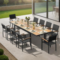 Juego de comedor extensible para exteriores Heck de teca para 10 personas