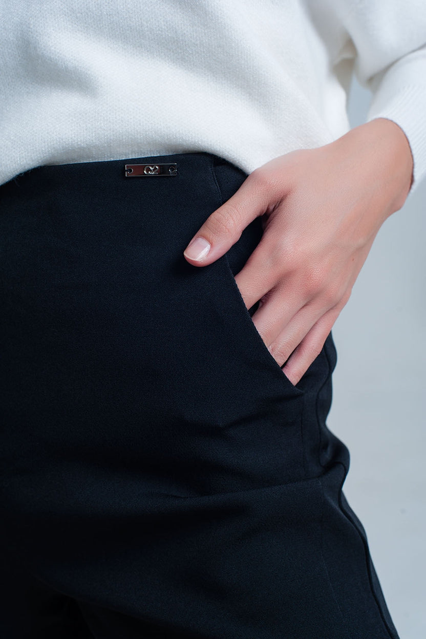 Shorts negros de tiro alto