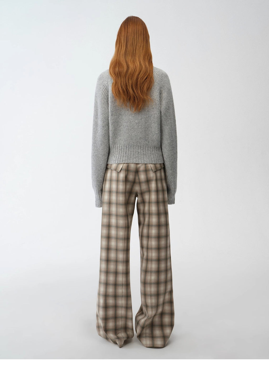 "Hokkaido Weaving Love" Wool Blend Crew Neck Cardigan Top