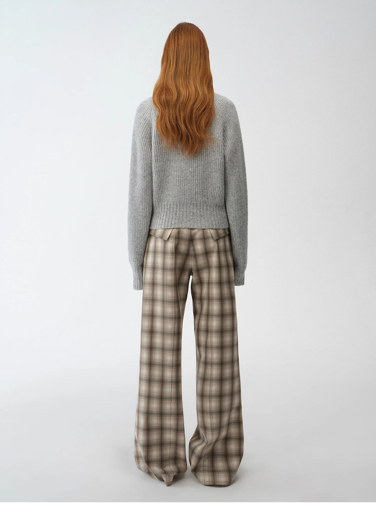 "Hokkaido Weaving Love" Wool Blend Crew Neck Cardigan Top