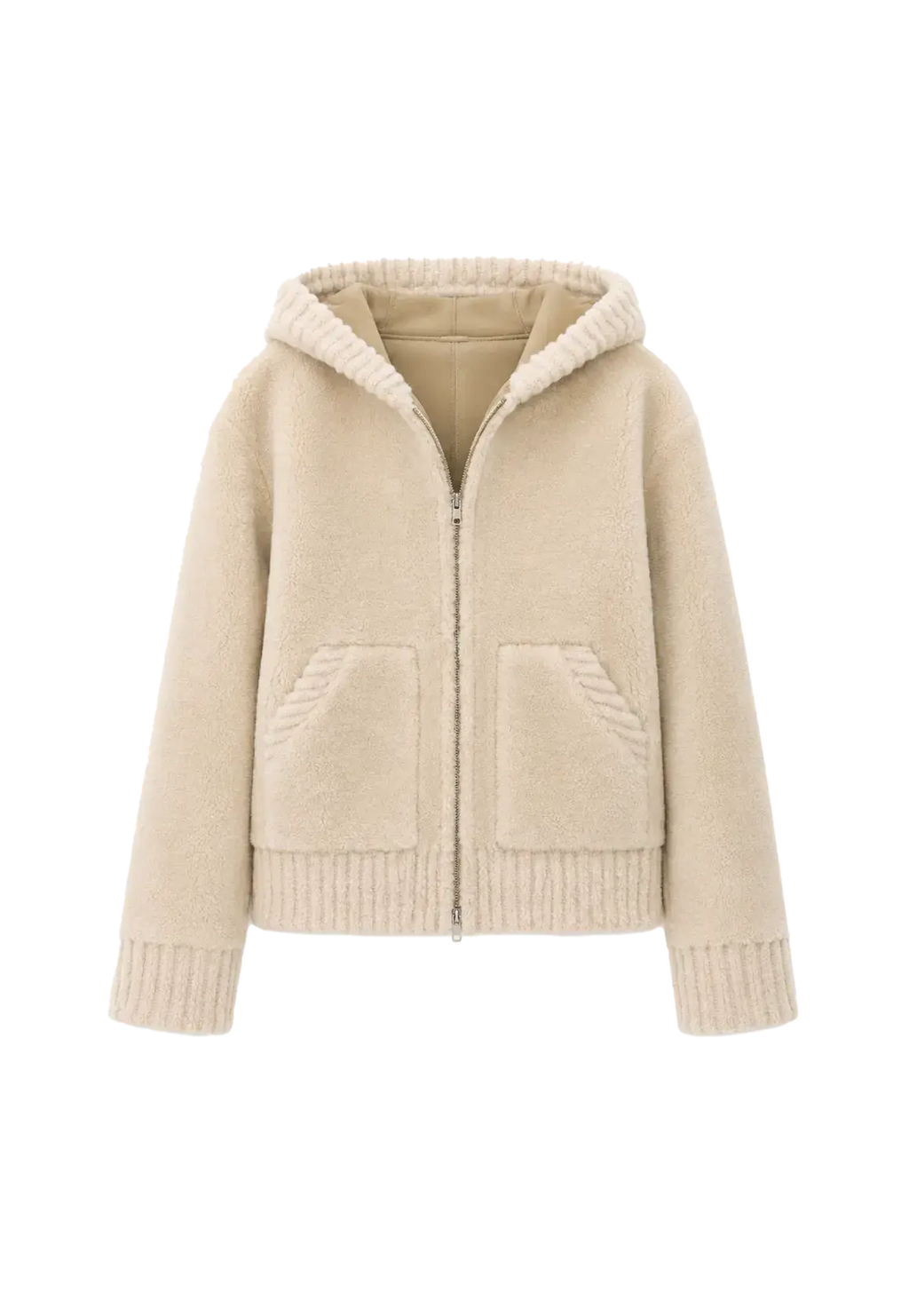 Fireladyfur Women's Hooded Merino Sheepskin Jacket“Bad Boy”