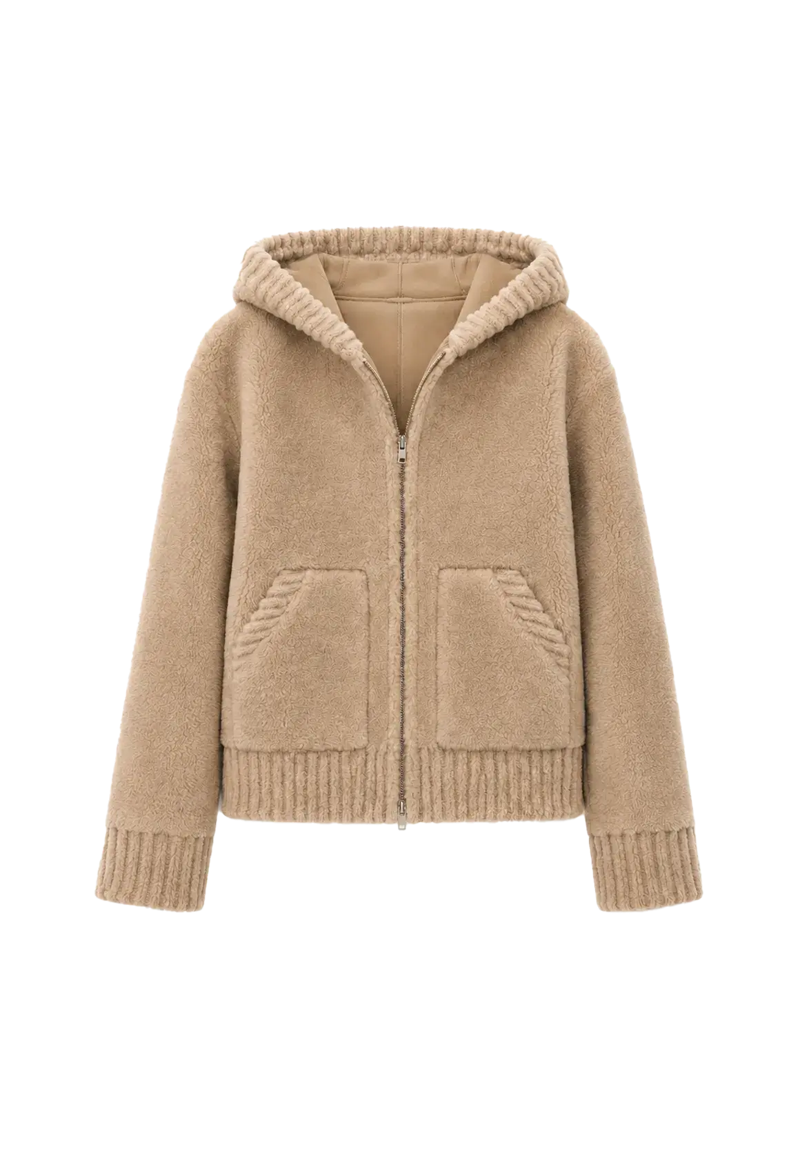 Fireladyfur Women's Hooded Merino Sheepskin Jacket“Bad Boy”