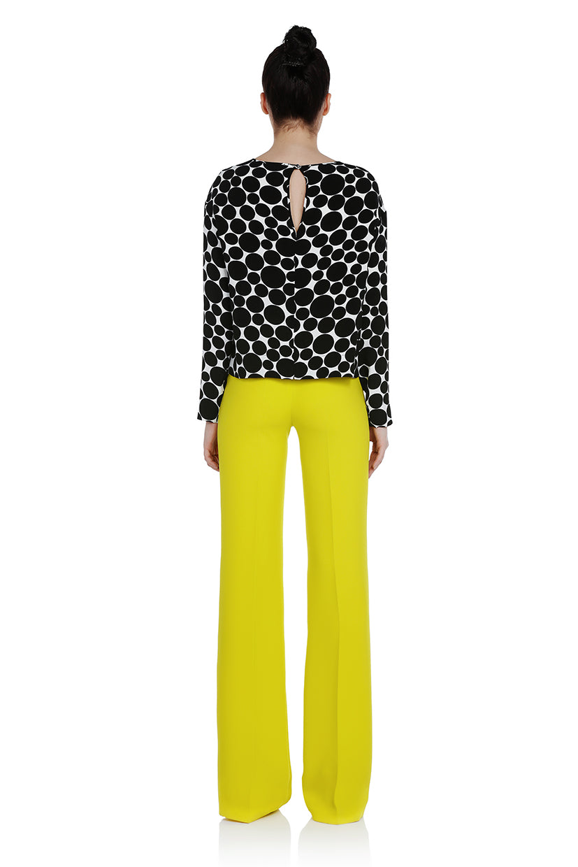 Asymmetric Dotted Blouse
