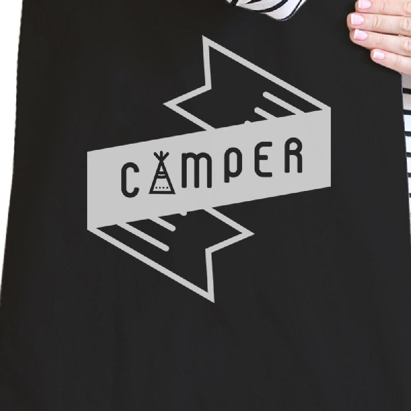 Camper Black Canvas Bag Cute Design Gift Ideas for Camping Lovers
