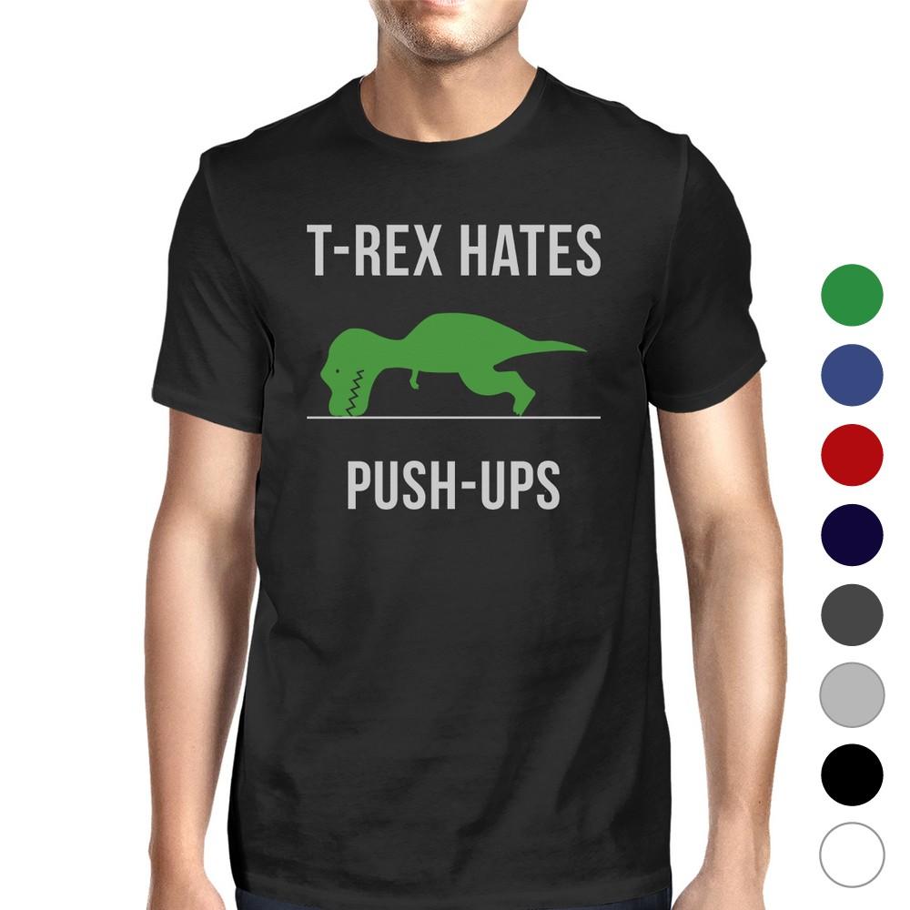 T-Rex Push Ups Rolig träningströja för män Lätt bomulls-t-shirt