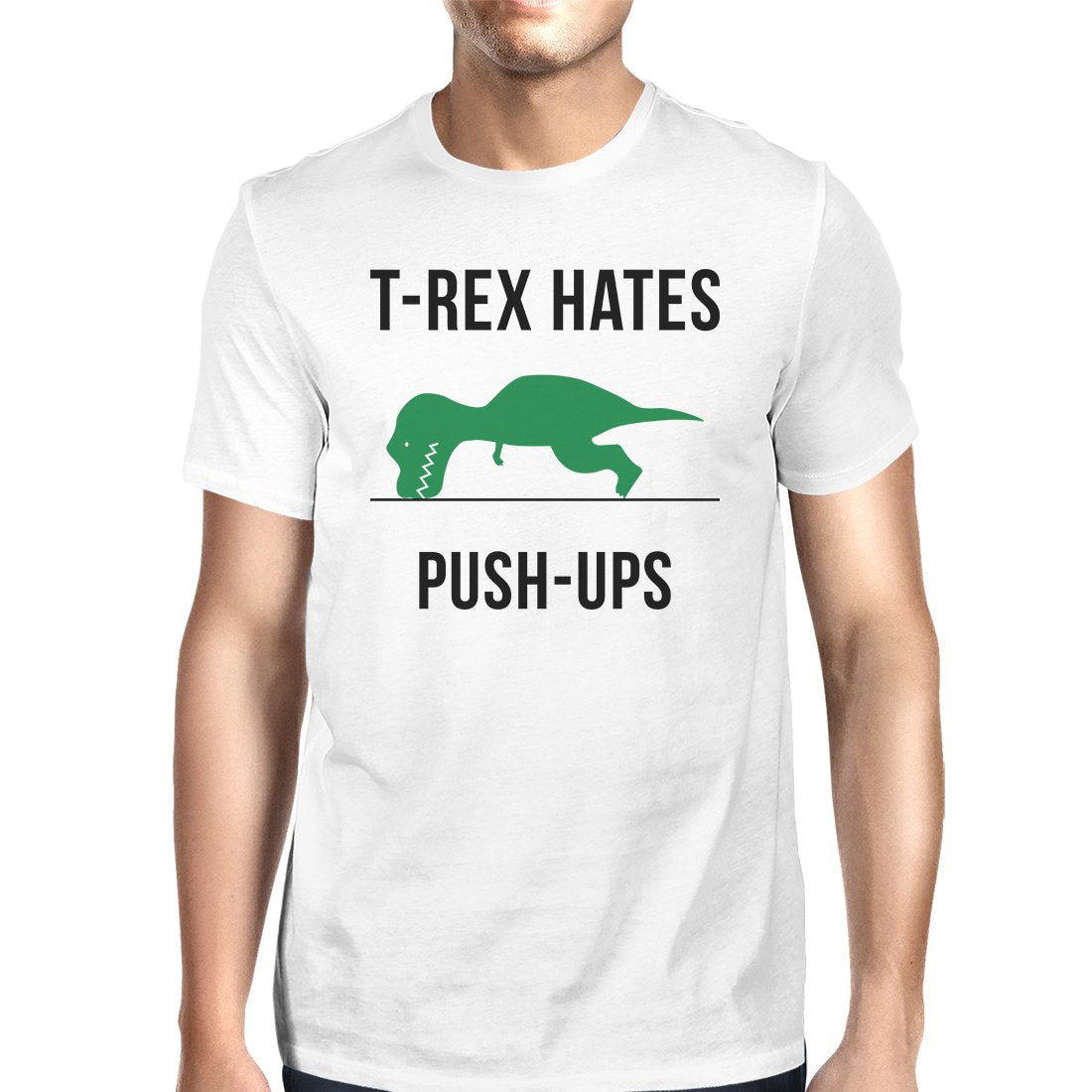 T-Rex Push Ups Rolig träningströja för män Lätt bomulls-t-shirt