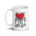Men Holding Heart Icon, Street Art Mug