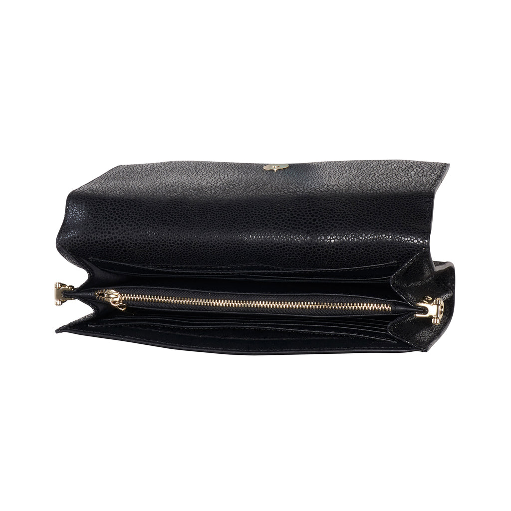 Koi Black Crossbody Clutch