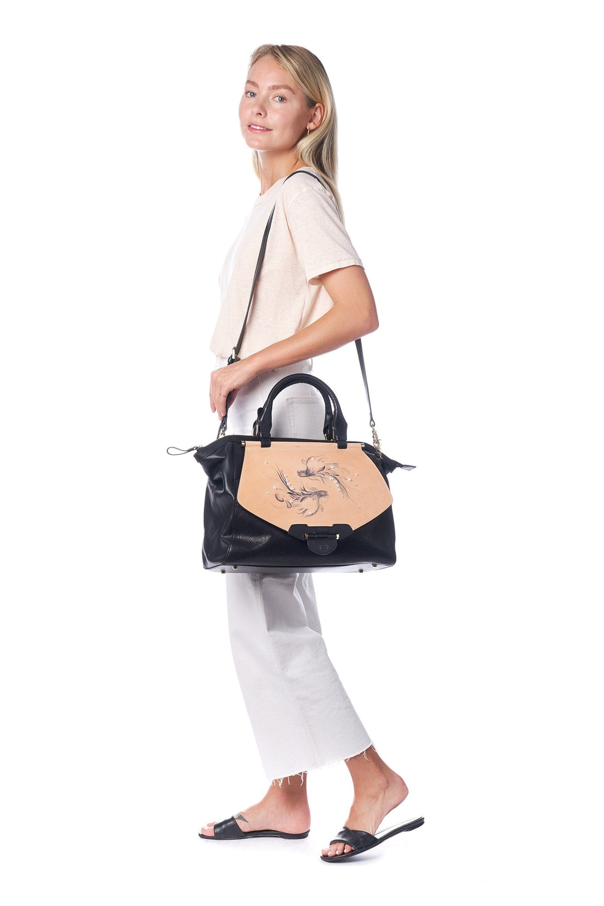 Koi Large Black Satchel