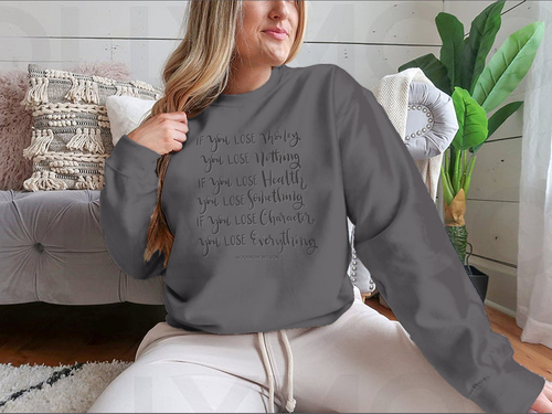 If You Lose Character You Lose Everything Scripture Hand Lettering