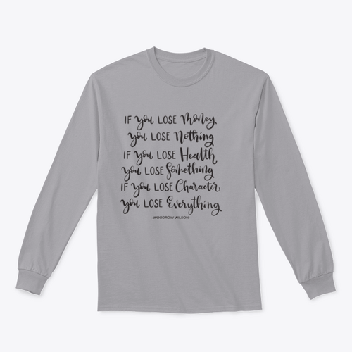 If You Lose Character You Lose Everything Scripture Hand Lettering