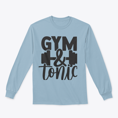 Gym And Tonic Typographic Illustration Textile Graphic
