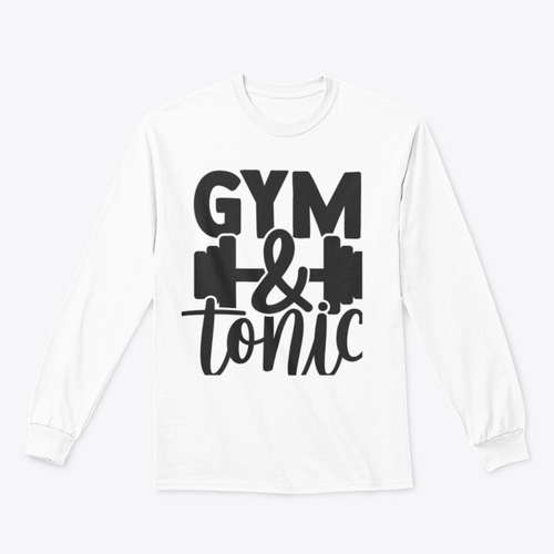Gym And Tonic Typographic Illustration Textile Graphic