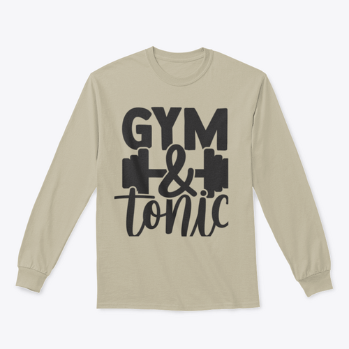 Gym And Tonic Typographic Illustration Textile Graphic