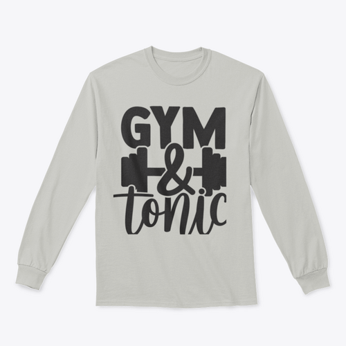 „Gym And Tonic“ typografische Illustration Textilgrafik