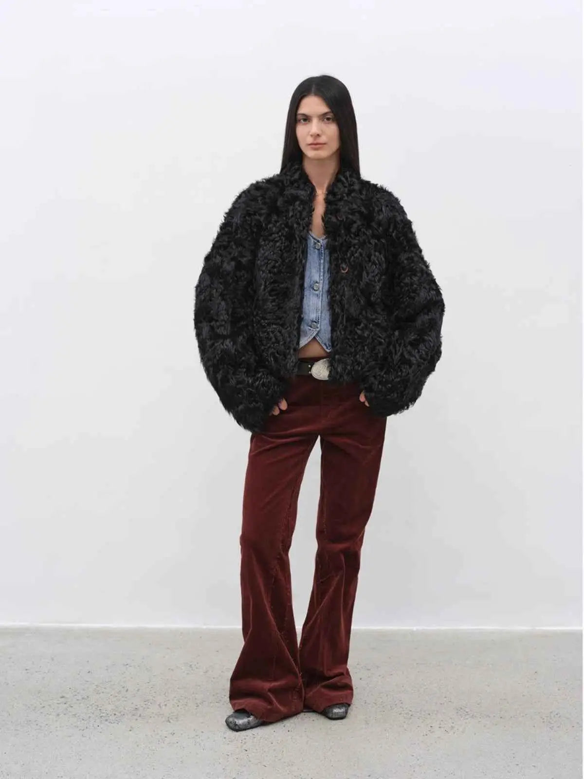 Fireladyfur Women's Imported Sheepskin Coat | New Zealand Wool“Little Bear”