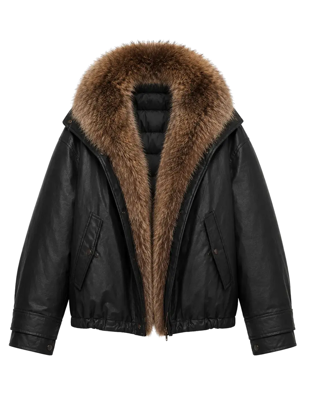 Firelady Fur Women's Down Fur Parka Coyote and Raccoon Fur Collar-“The Long Night Is Coming”