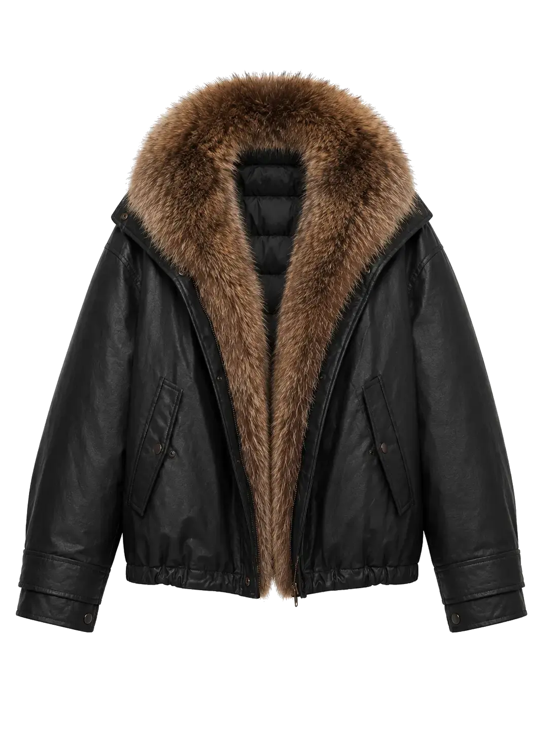 Firelady Fur Women's Down Fur Parka Coyote and Raccoon Fur Collar-“The Long Night Is Coming”