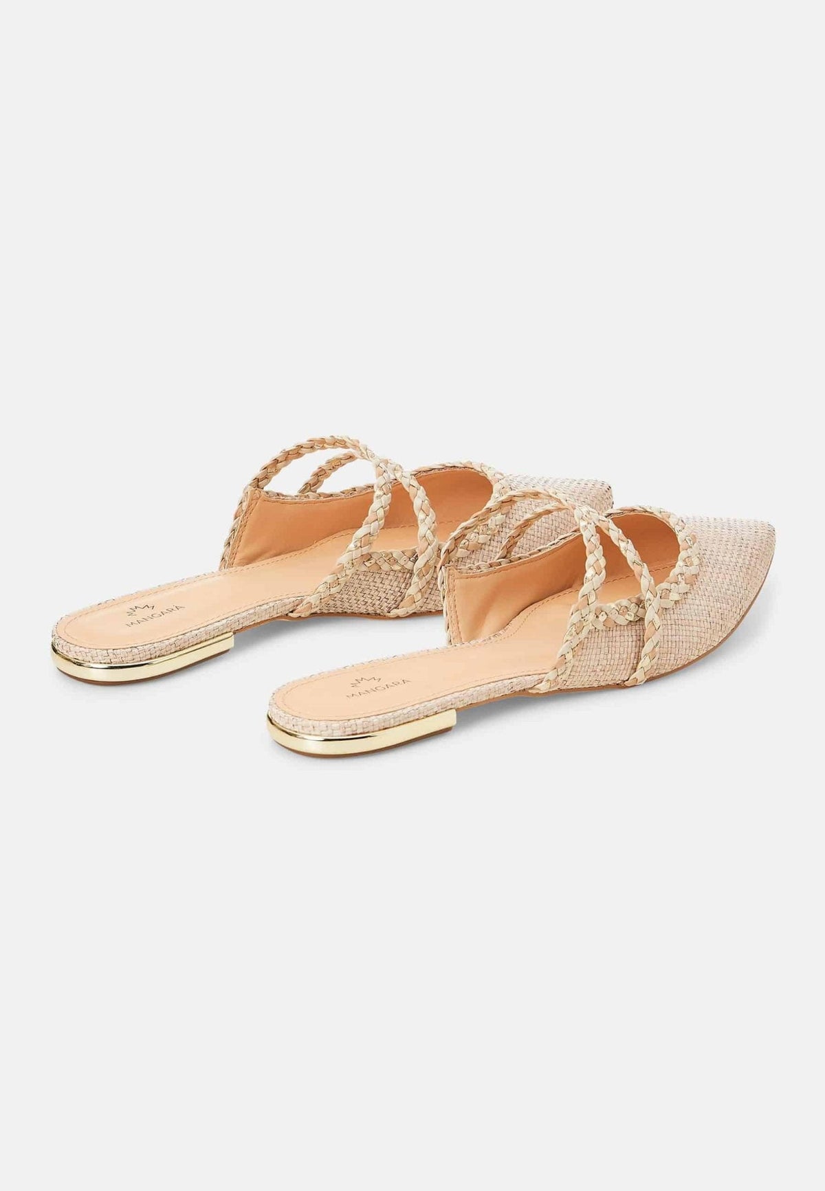Amburana Textile Mules – Beige Sustainable Flat Slip-On