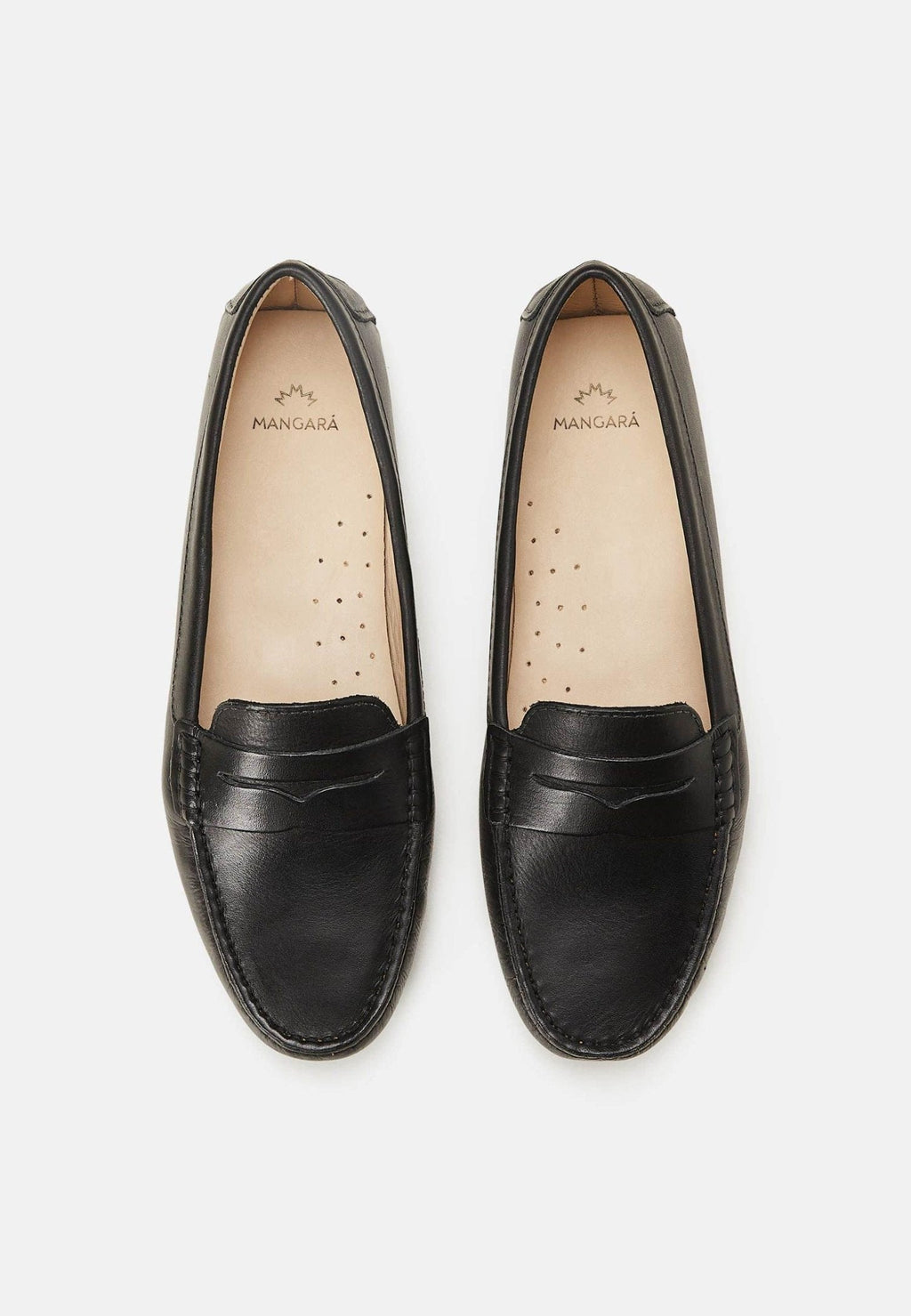 Angico Beige Leather Driving Loafers – Flat Penny Moccasins