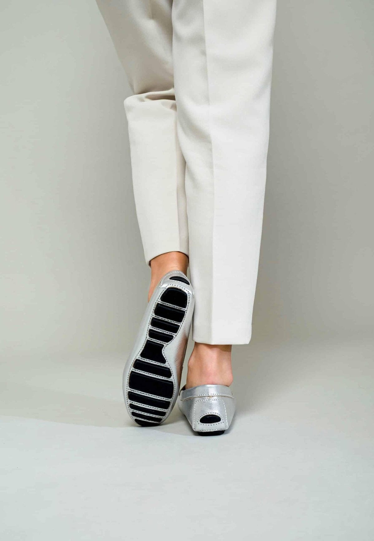 Angico Beige Leather Driving Loafers – Flat Penny Moccasins