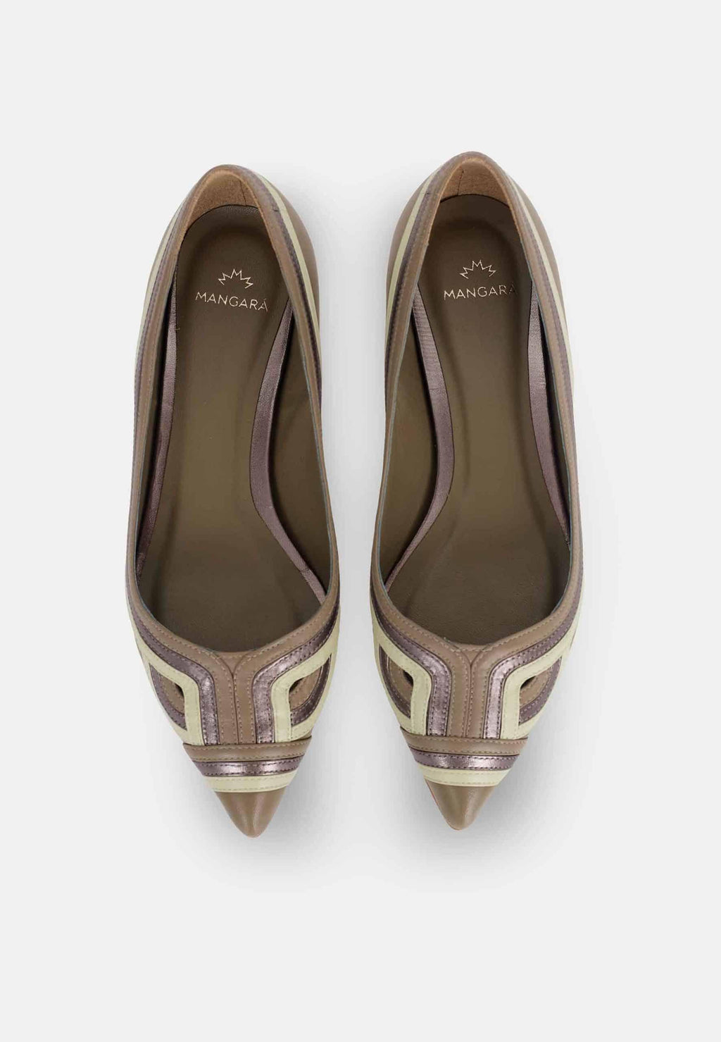Begonia Caramel Leather Ballerinas – Pointed Toe Flats