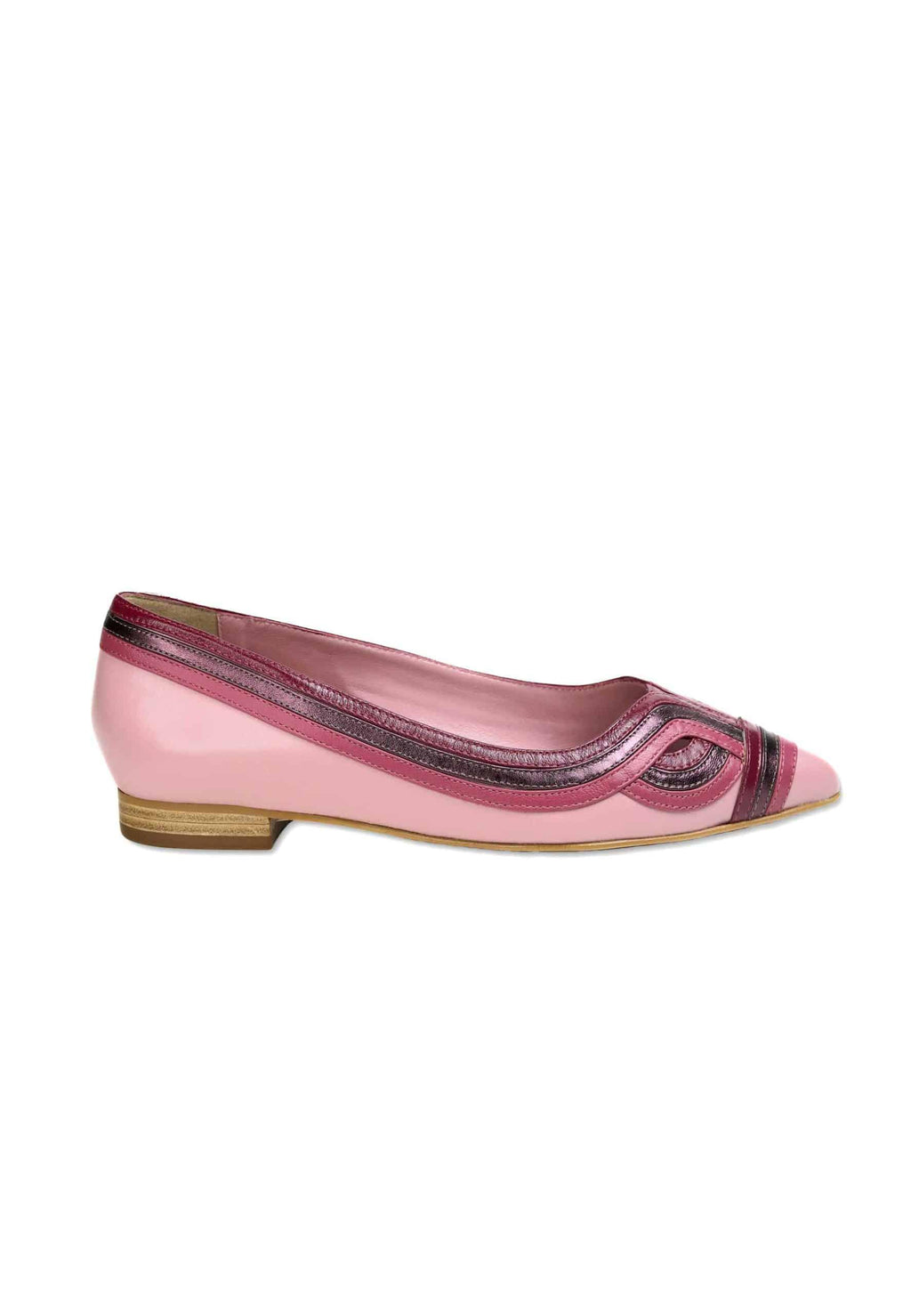 Begonia Caramel Leather Ballerinas – Pointed Toe Flats