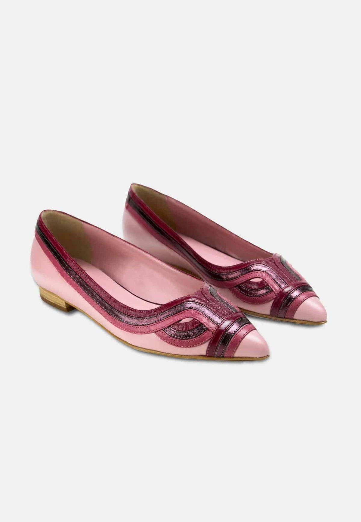Begonia Caramel Leather Ballerinas – Pointed Toe Flats