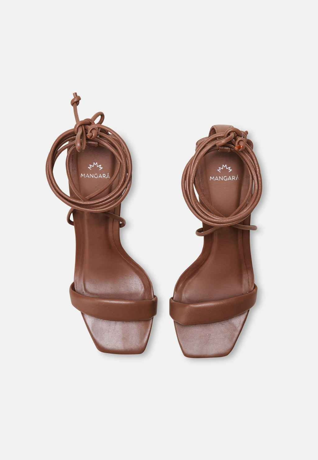 Caúna Orange Calf Leather Strappy Block Heel Sandals – 6.5cm