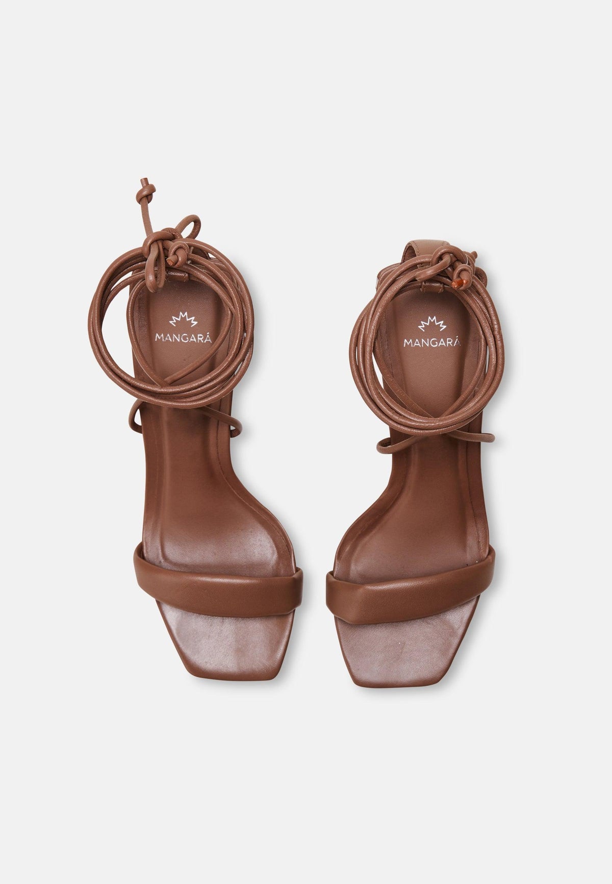 Caúna Orange Calf Leather Strappy Block Heel Sandals – 6.5cm