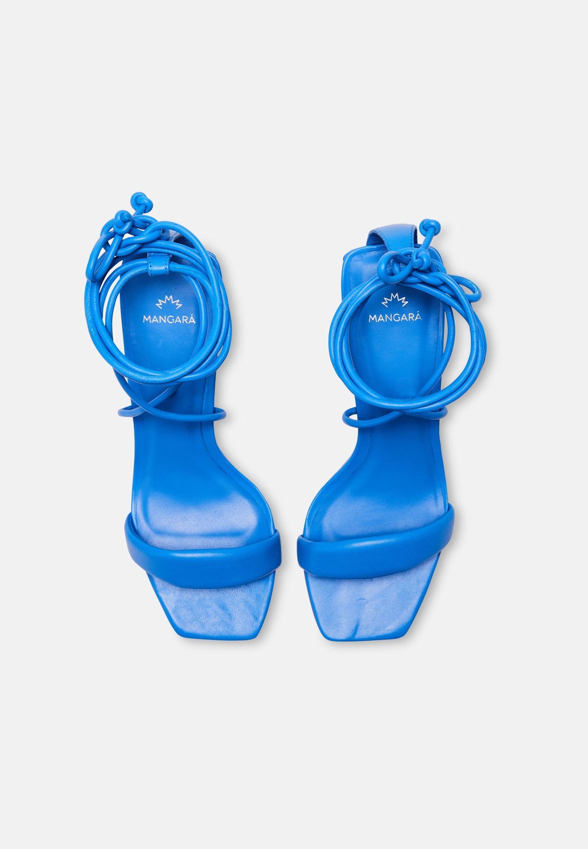 Caúna Orange Calf Leather Strappy Block Heel Sandals – 6.5cm