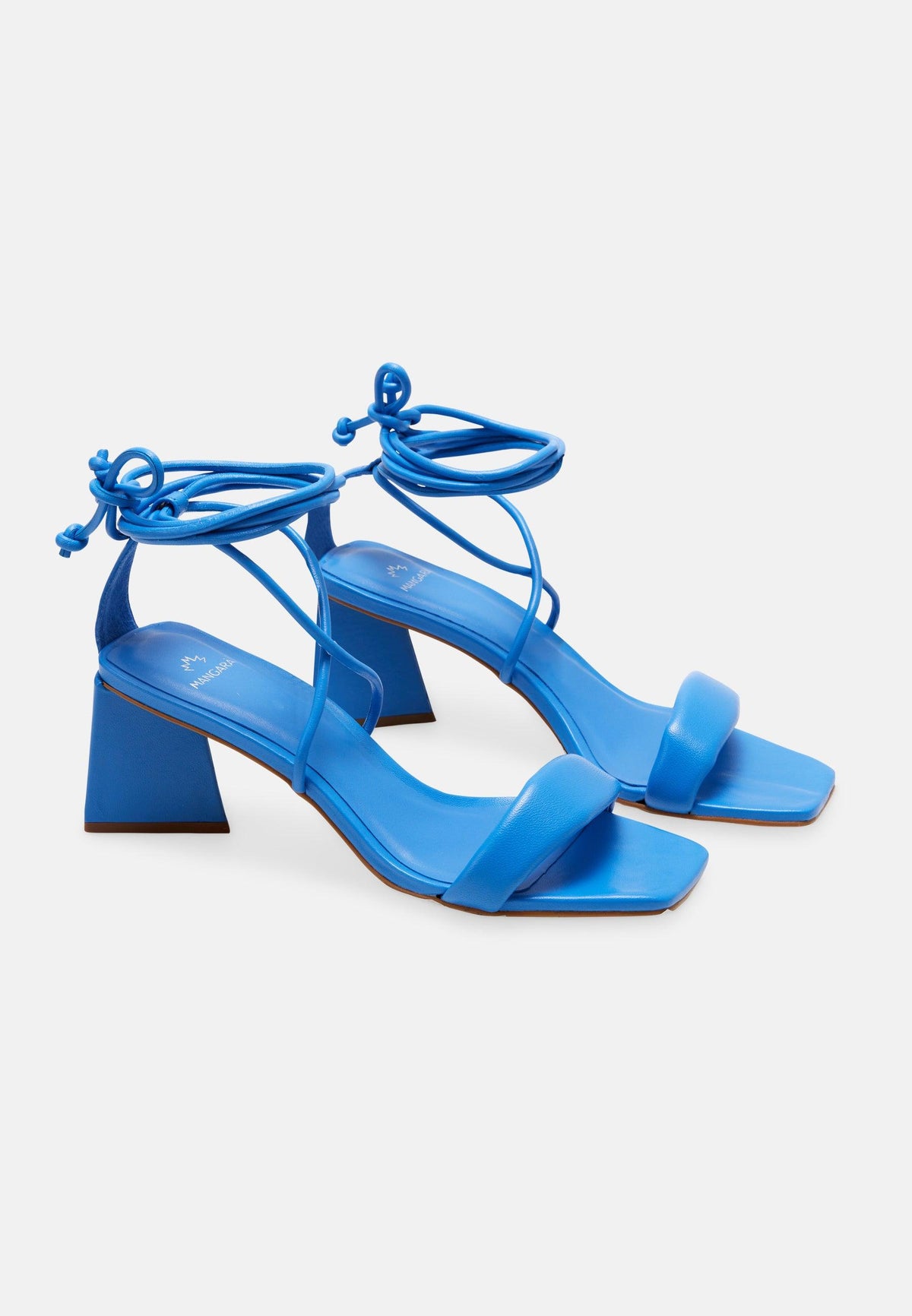 Caúna Orange Calf Leather Strappy Block Heel Sandals – 6.5cm